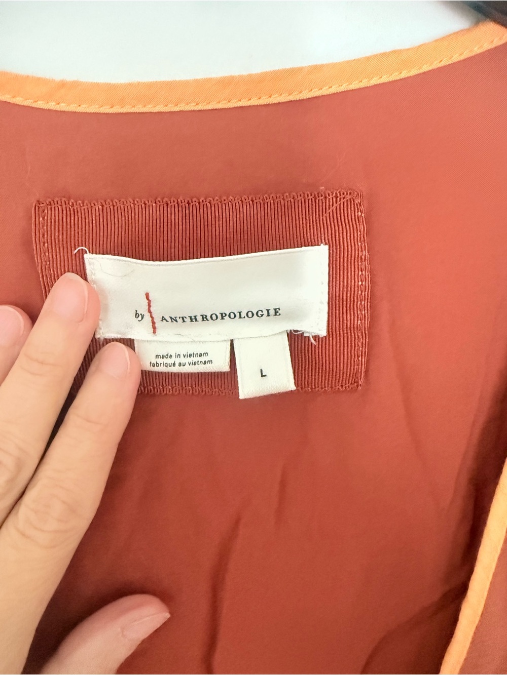 Anthropologie Rust Orange Ruffle Maxi Dress Size L Boho Tiered Maxi Dress - Picture 6 of 7